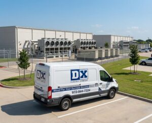 Firefly_Gemini Flash_Place this delivery van at a modern data center campus- long low server buildings wit 772194 (1)